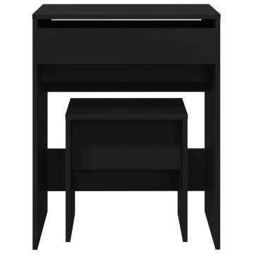 Dressing Table and Stool Black - 60x40x113.5 cm | HipoMarket