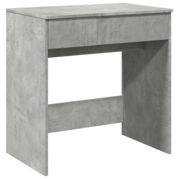 Dressing Table with Mirror in Concrete Grey - 73x46.5x120 cm