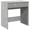 Dressing Table with Mirror in Concrete Grey - 73x46.5x120 cm