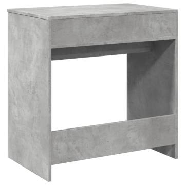 Dressing Table with Mirror in Concrete Grey - 73x46.5x120 cm