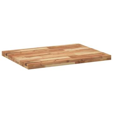 Table Top Rectangular 80x60 cm - Solid Acacia Wood