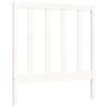 White Solid Wood Bed Frame with Headboard - 100x200 cm