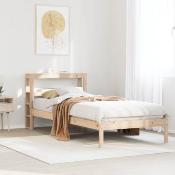 Solid Wood Bed Frame with Headboard 100x200 cm | Hipo Market