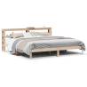  Bed Frame with Headboard 200x200 cm Solid Wood Pine Colour natural Size 200 x 200 cm 