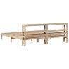 Bed Frame with Headboard 200x200 cm Solid Pine Wood | HipoMarket