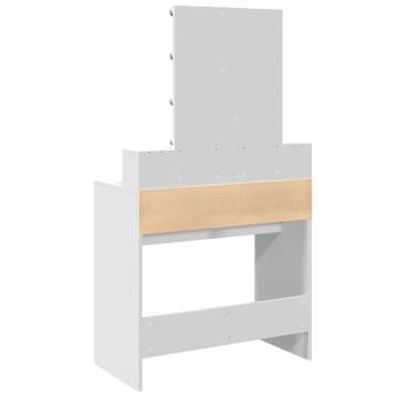 Stylish LED Dressing Table in White - 80x41x144.5 cm