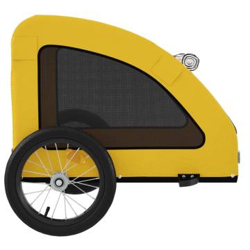 Durable Yellow Pet Bike Trailer - Oxford Fabric & Iron