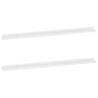 Stylish High Gloss White Wall Shelves - Set of 2