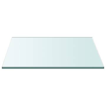 Table Top Transparent 60x60 cm Tempered Glass | HipoMarket