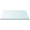 Table Top Transparent 60x60 cm Tempered Glass | HipoMarket