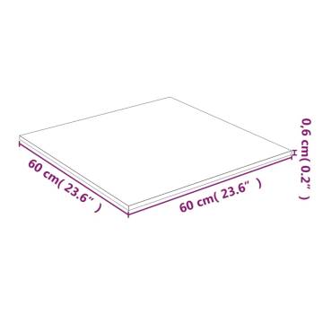 Table Top Transparent 60x60 cm Tempered Glass | HipoMarket