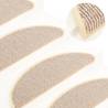  Carpet Stair Treads 15 pcs White and Brown 65x21x4 cm Colour white and brown Size 65 x 21 x 4 cm Quantity in Package 15 