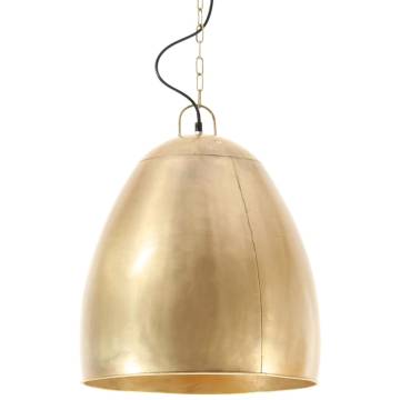 Industrial Hanging Lamp 25W Brass Round 42cm | HipoMarket