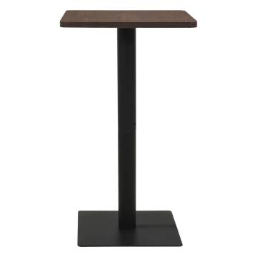 Elegant Bistro Table Dark Ash 60x60x107 cm | Hipo Market