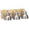 Industrial Wall Lamp Silver 68x23 cm E27 Mango Wood