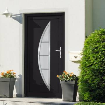 Front Door Anthracite 108x200 cm PVC - Secure & Elegant Design