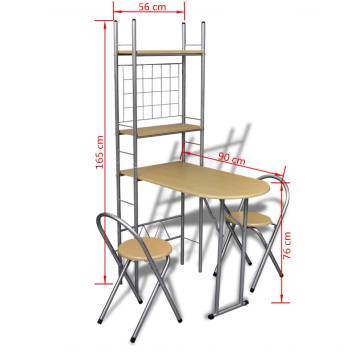 Foldable Breakfast Bar Set with 2 Chairs | Ideal for Small Spaces