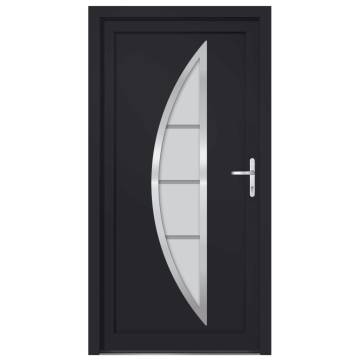 Front Door Anthracite 108x200 cm PVC - Secure & Elegant Design