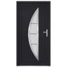 Front Door Anthracite 108x200 cm PVC - Secure & Elegant Design