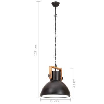 Industrial Hanging Lamp 25W - Black Round 40cm - E27