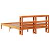 Wax Brown Bed Frame with Headboard - Solid Pine Wood 120x190 cm