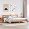 Wax Brown Super King Bed Frame with Headboard - 180x200 cm