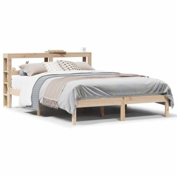 Solid Pine Bed Frame with Headboard - 120x200 cm | HipoMarket