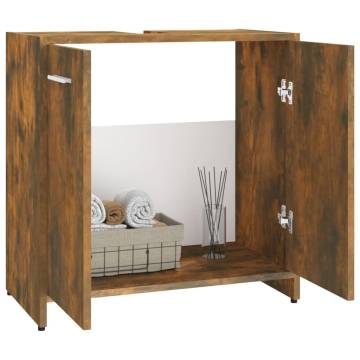 Bathroom Cabinet Smoked Oak - Stylish Storage Solution