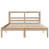 Solid Wood Pine Bed Frame with Headboard 140x200 cm