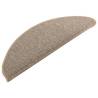 Carpet Stair Treads - Grey & Brown, 15 pcs | HipoMarket