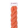 Durable 24mm Orange Work Rope - 25m Polypropylene