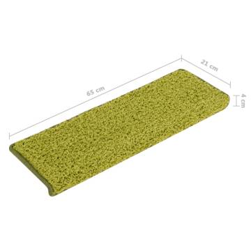 15 pcs Green Carpet Stair Treads - Non-Slip Protection