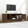 Stylish Brown Oak TV Cabinet - 102x35x36.5 cm