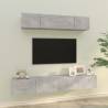 4 Piece TV Cabinet Set Concrete Grey Engineered Wood Colour concrete grey Quantity in Package 4 Width 80 cm 