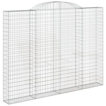 Arched Gabion Baskets - 10 pcs Galvanised Iron | Hipo Market