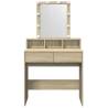 Dressing Table with LED | Sonoma Oak 80x41x144.5 cm