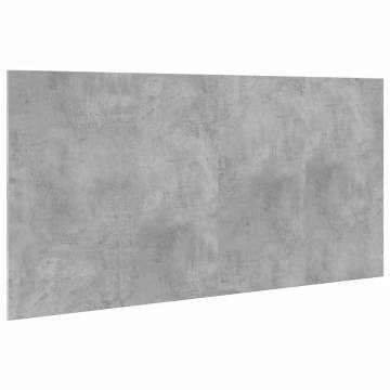 Concrete Grey Bed Headboard with Cabinets - 160 cm | HipoMarket