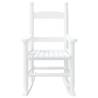 Comfortable White Rocking Chair for Children - Poplar Wood