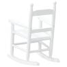 Comfortable White Rocking Chair for Children - Poplar Wood