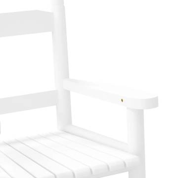 Comfortable White Rocking Chair for Children - Poplar Wood