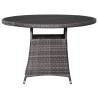 Grey Garden Table Ø110x74 cm | Durable Poly Rattan Design