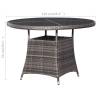 Grey Garden Table Ø110x74 cm | Durable Poly Rattan Design