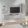 4 Piece TV Cabinet Set Concrete Grey Engineered Wood Colour concrete grey Quantity in Package 4 Height 90 cm 