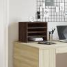 Brown Oak Desk Organiser - Durable & Stylish Storage Solution