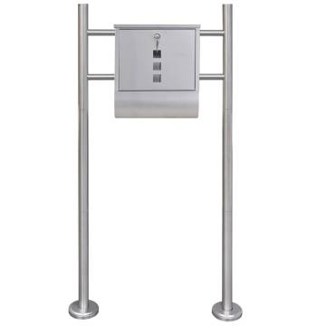 Stainless Steel Mailbox on Stand | Sleek Modern Design