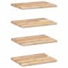 Floating Shelves 4 pcs | Untreated Solid Wood Acacia 60x30x2cm