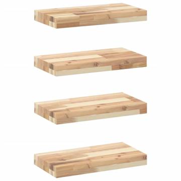 Floating Shelves - 4 pcs Solid Acacia Wood | HipoMarket