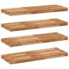 Floating Shelves - 4 pcs Solid Acacia Wood (80x30 cm)