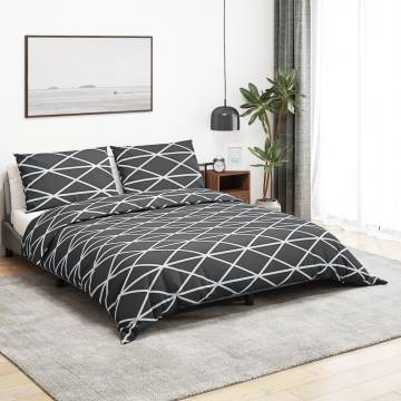 Grey Cotton Duvet Cover Set - 200x200 cm | Hipo Market