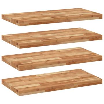 Floating Shelves (4 pcs) - Solid Acacia Wood - Stylish Storage